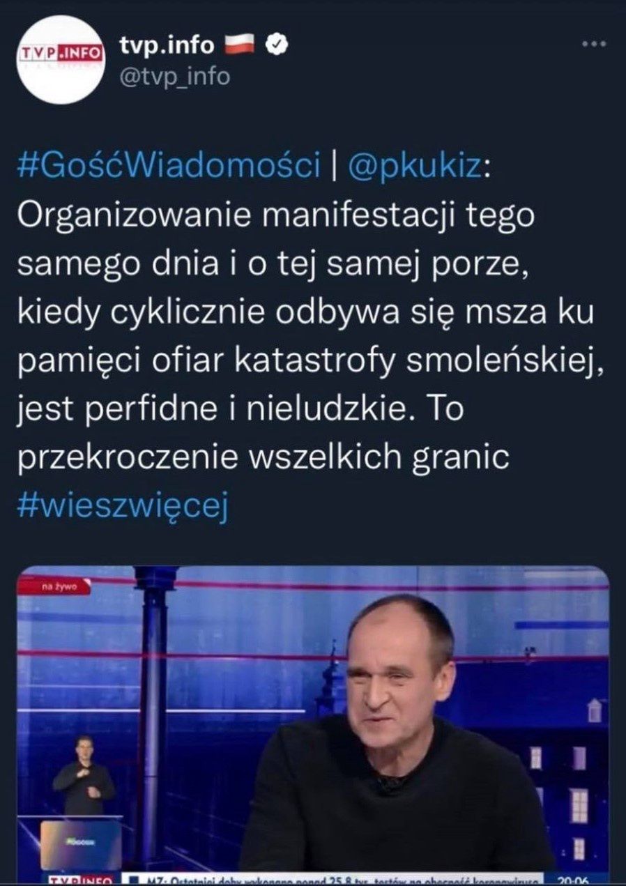 Paweł Kukiz w TVP o protestach w sprawie decyzji TK 
