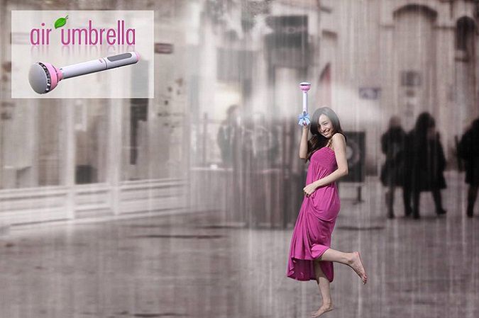 Air umbrella - niewidzialna parasolka. Genialny pomysł, który nigdy się nie sprawdzi