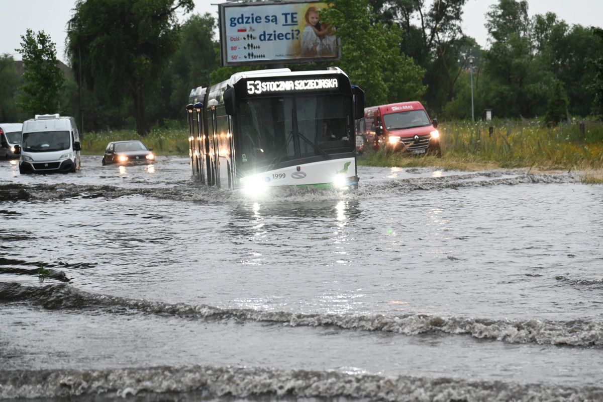 Szczecin zalany po nawałnicy