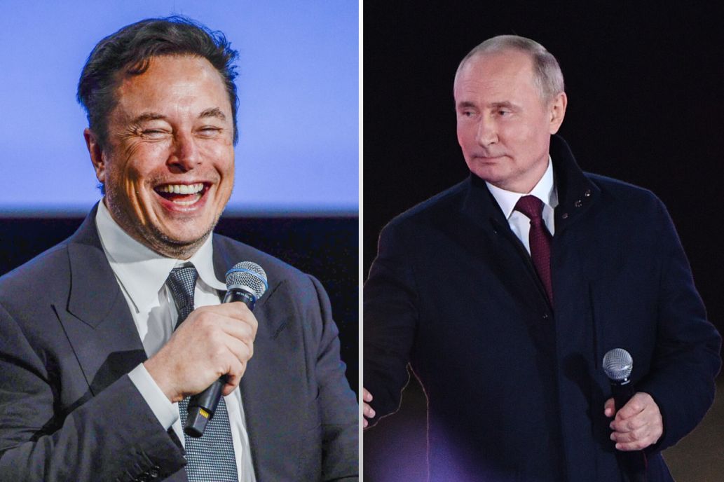 Propozycja Muska dla Rosji i Ukrainy. Takiej burzy dawno nie było. Na zdjęciu Elon Musk i Władimir Putin