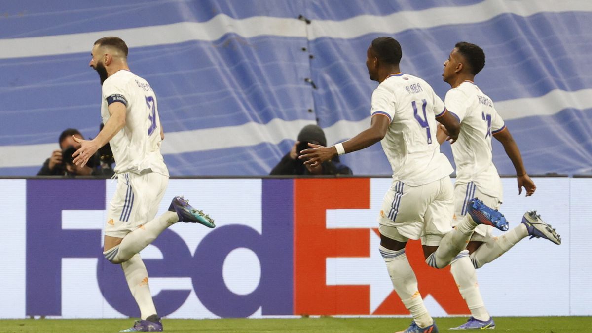 PAP/EPA / Sergio Perez / Na zdjęciu: radość piłkarzy Realu Madryt