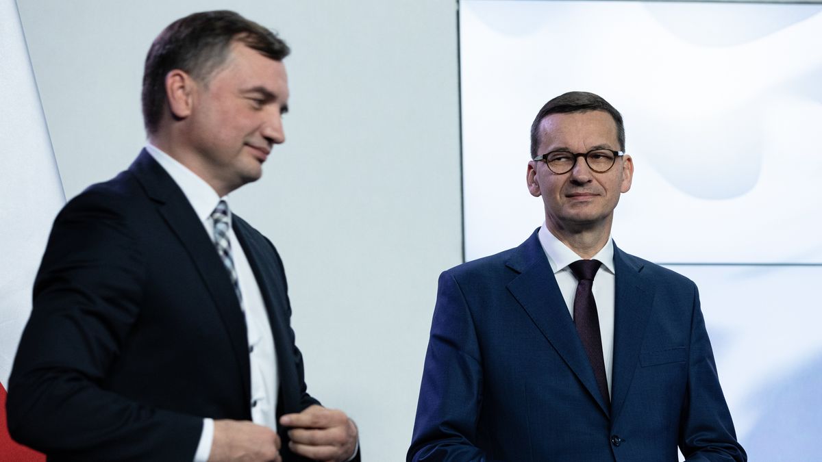 Na zdjęciu Zbigniew Ziobro i Mateusz Morawiecki