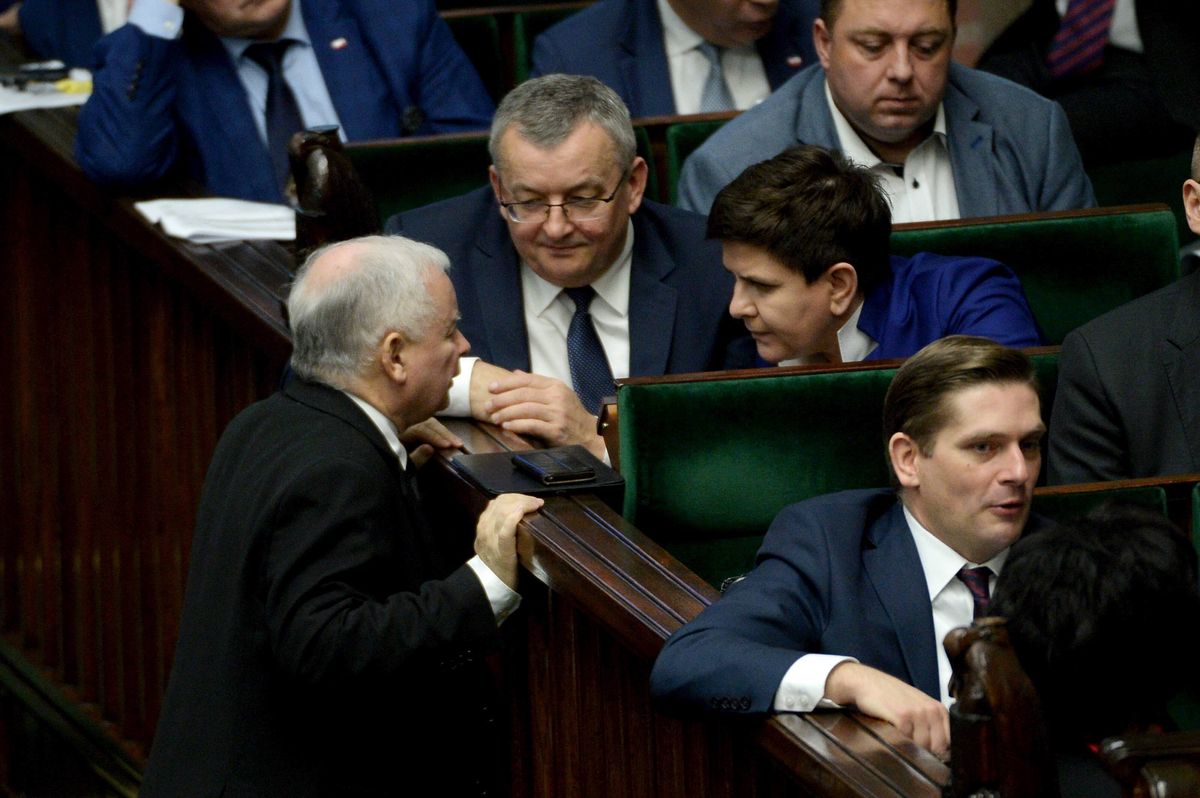 Andrzej Adamczyk i Jarosław Kaczyński