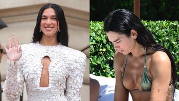 Zamyślona Dua Lipa przesiaduje w bikini na hotelowym leżaku