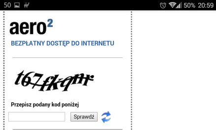 Okno z kodem captcha, które ostatnimi czasy zgotowało nam Aero2