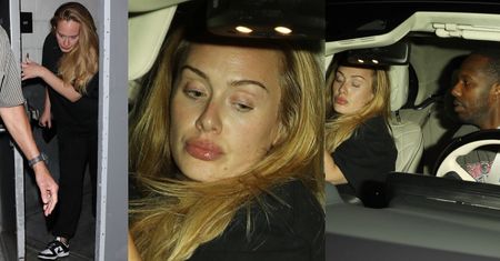 Adele BEZ MAKIJAŻU prezentuje nabrzmiałe usta na kolacji z ukochanym (ZDJĘCIA)