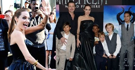 Angelina i Brad z dziećmi na premierze "Czarownicy"! (ZDJĘCIA)