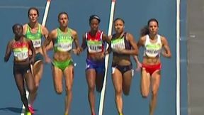 Start Polaków. 800 m kobiet, eliminacje: Joanna Jóźwik dobiega na pierwszym miejscu