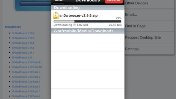 Chrome Download Manager dla iOS-a 1