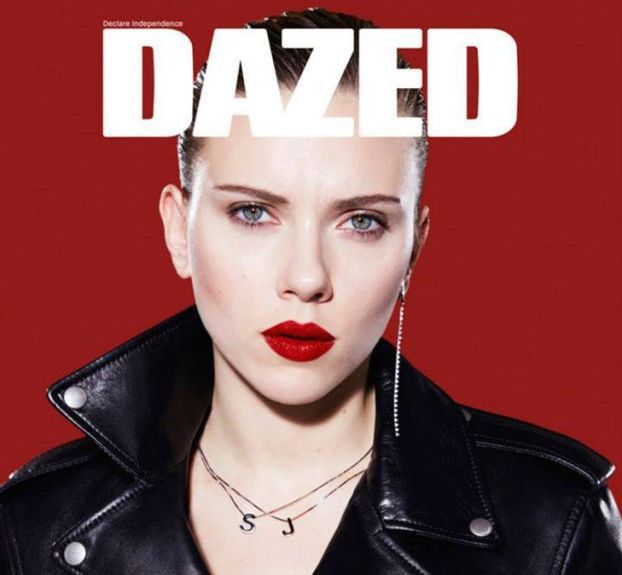 "Ostra" Scarlett Johansson w skórzanej kurtce na okładce magazynu!