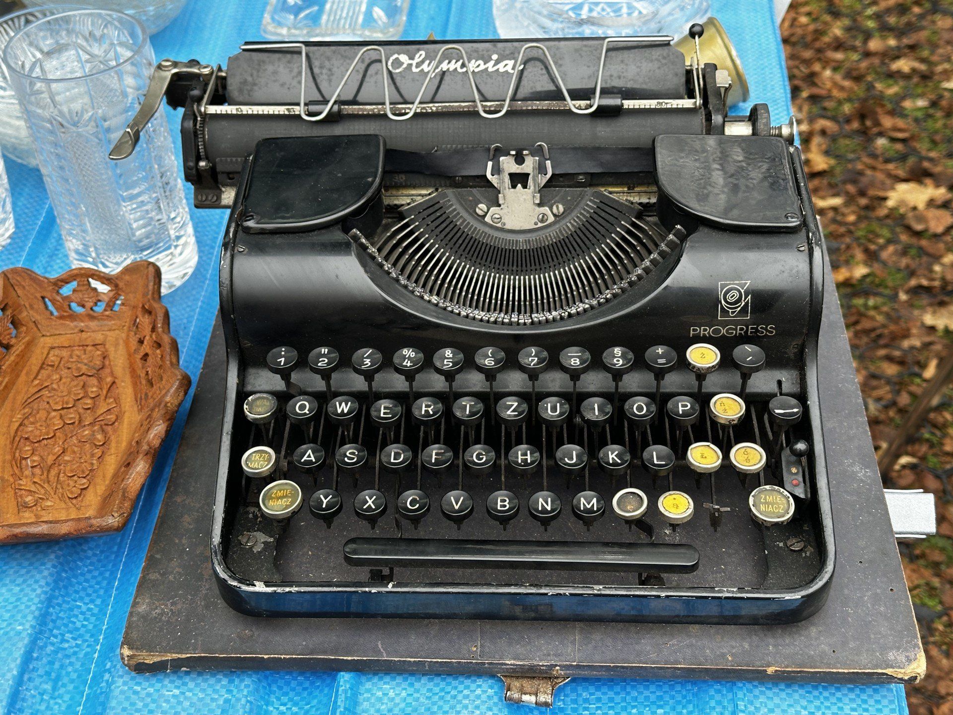 Była również maszyna do pisania.