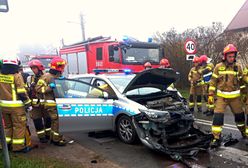 Wypadek z udziałem radiowozu. Ranny policjant i strażniczka miejska