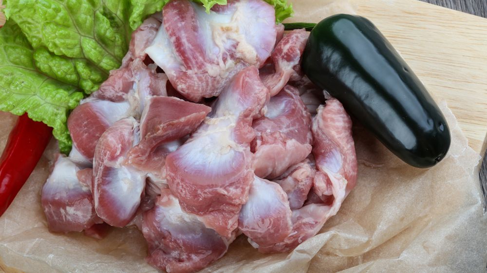 Surowe żołądki drobiowe