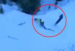 Niesforny snowboardzista "kosi" ludzi na wyciągu. Nagranie jest hitem sieci