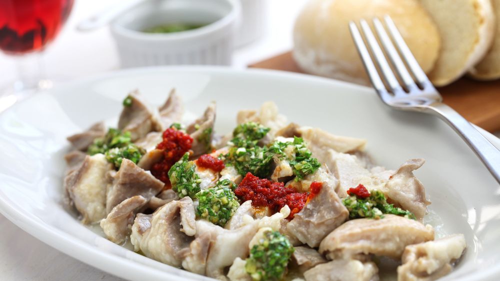 Żołądki drobiowe gotowane na wolnym ogniu