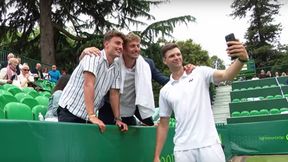 Zabawna sytuacja na trybunach. Hubert Hurkacz ruszył z pomocą (wideo)
