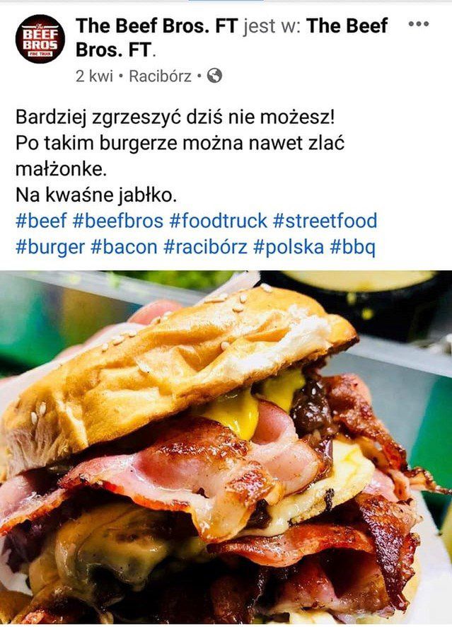 Po takim burgerze można nawet zlać na kwaśne jabłko.