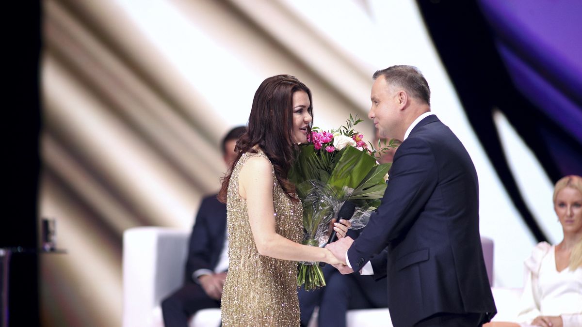 Agnieszka Radwańska i prezydent RP Andrzej Duda