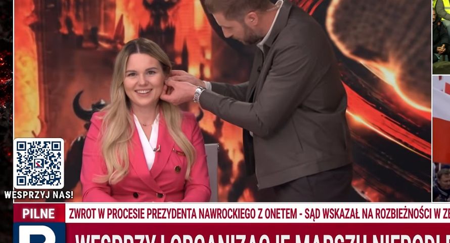 Miłosz Kłeczek promuje w Republice kolczyki. Radna jako modelka, "zapasy szybko się kończą"