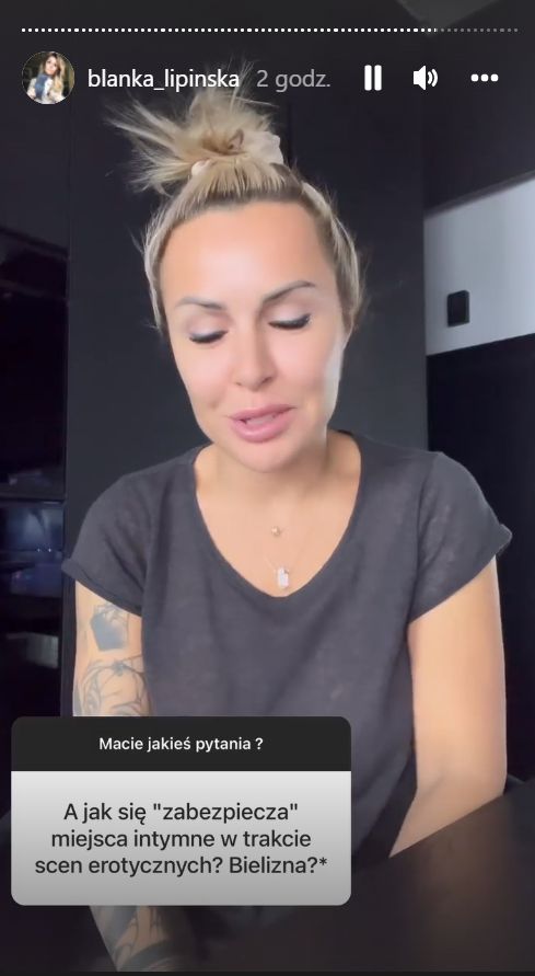 Screen z InsaStories Blanki Lipińskiej