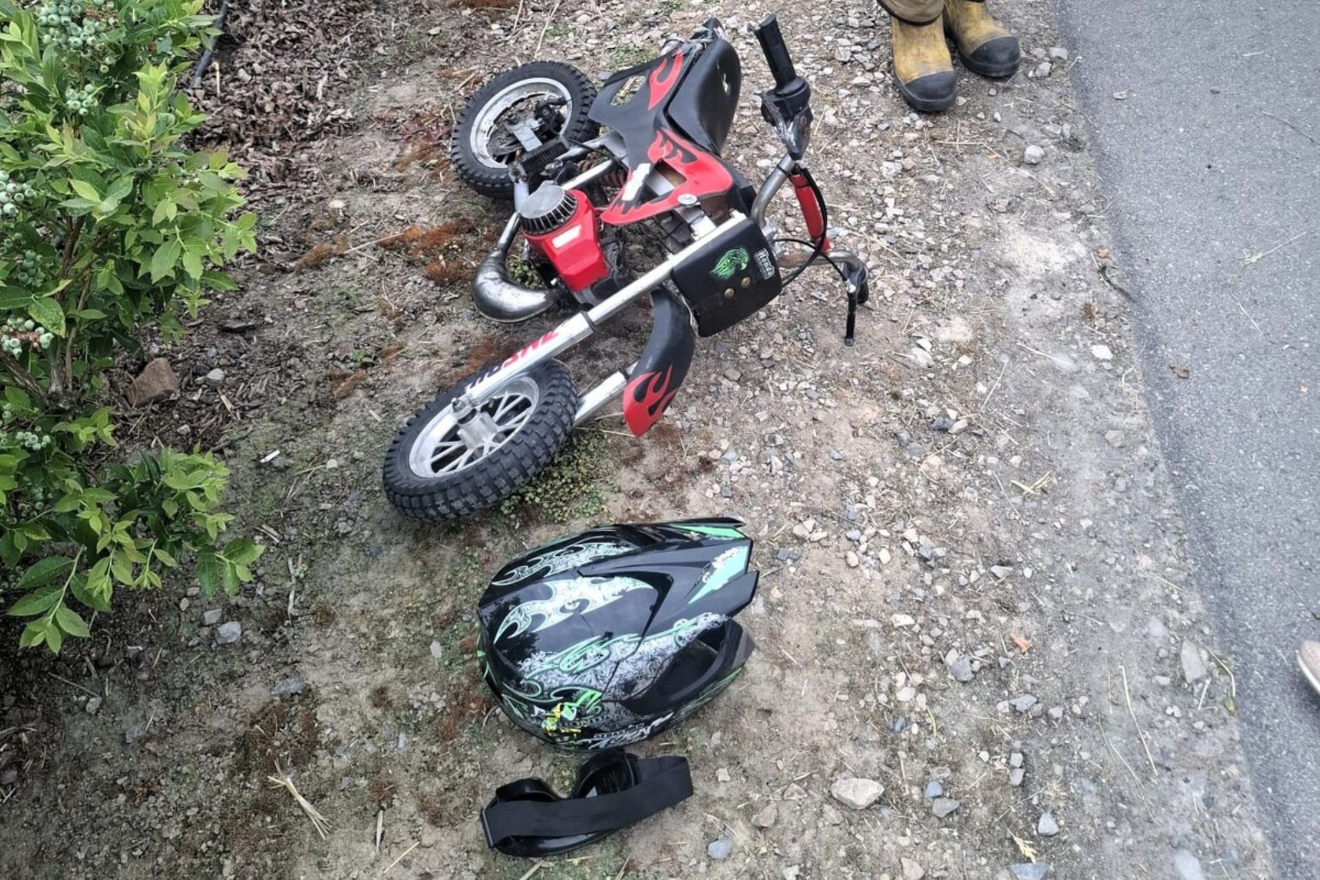 Sześciolatek ranny. Jechał minicrossem niedopuszczonym do ruchu
