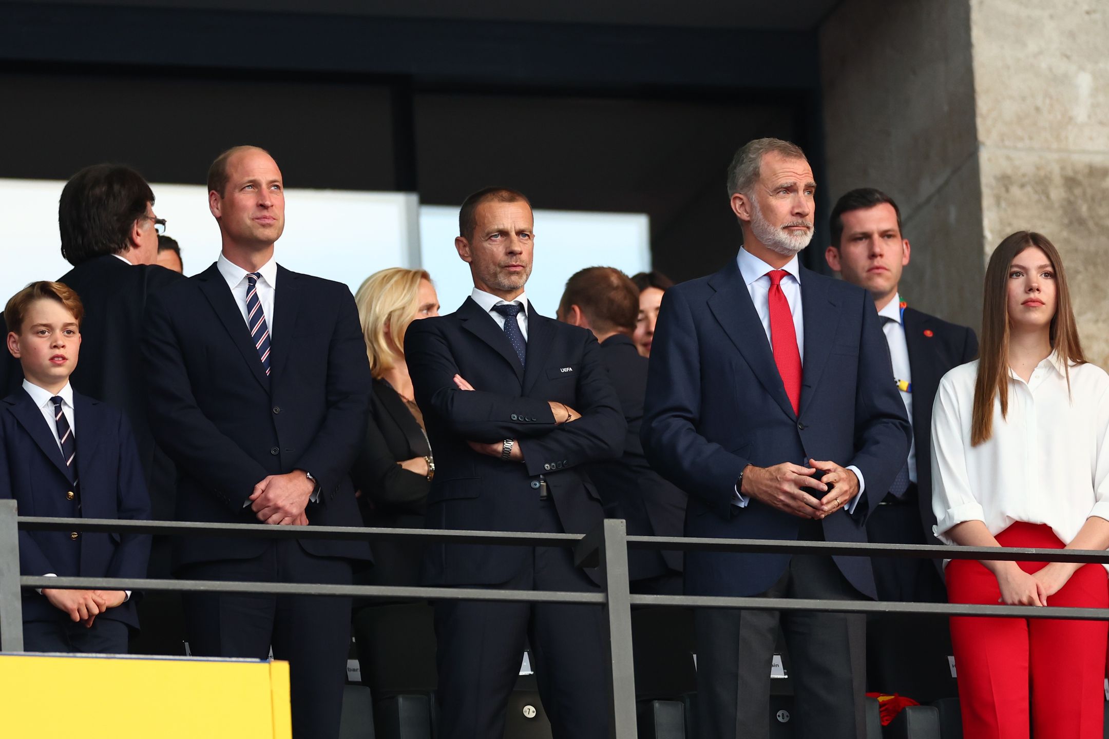 Książę George, książę William, król Filip VI, księżniczka Zofia