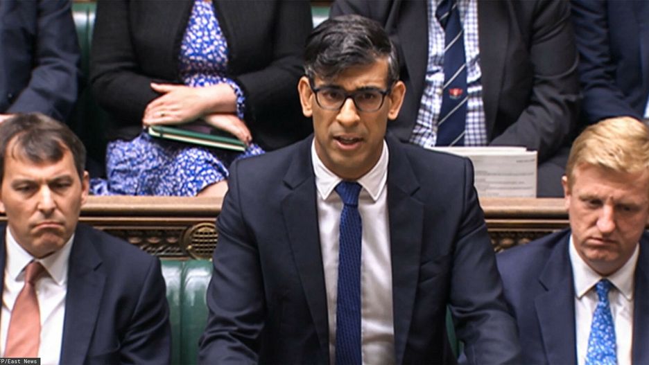 Temporary
A video grab from footage broadcast by the UK Parliament's Parliamentary Recording Unit (PRU) shows Britain's Prime Minister Rishi Sunak making a statement following the publication of the Infected Blood Inquiry final report, in the House of Commons, in London, on May 20, 2024. During a statement at the House of Commons on May 20, 2024, Britain's Prime Minister Rishi Sunak apologised and declared "truly sorry" for the infected blood scandal. (Photo by PRU / AFP) / RESTRICTED TO EDITORIAL USE - MANDATORY CREDIT "AFP PHOTO / PRU " - NO MARKETING - NO ADVERTISING CAMPAIGNS - DISTRIBUTED AS A SERVICE TO CLIENTS
-