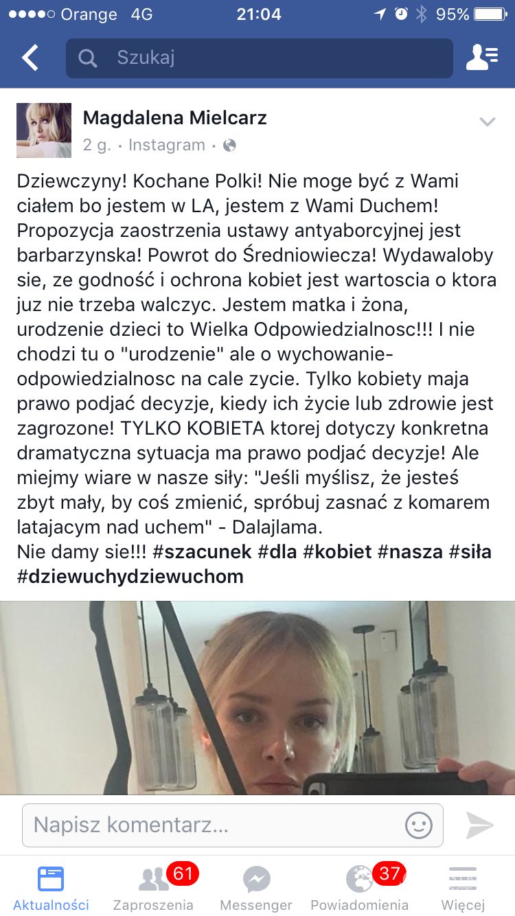 Magdalena Mielcarz o ustawie antyaborcyjnej