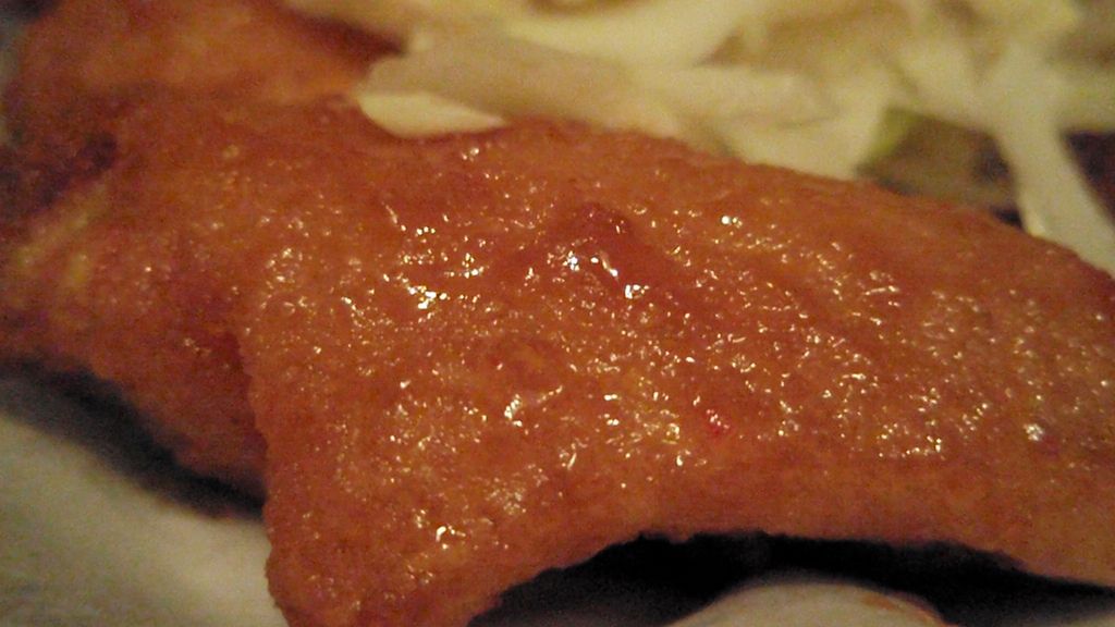 Kurczak smażony w rzadkim cieśce (mięso jasne i skóra)