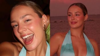 Wiktoria Gąsiewska kusi na tle zachodzącego słońca w TURKUSOWEJ sukni z głębokim dekoltem (FOTO)