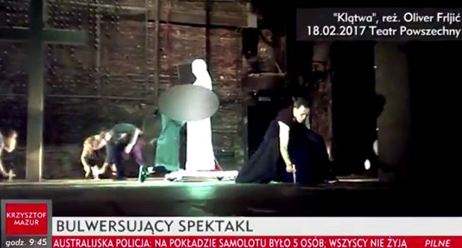 Teatr Powszechny chce pozywać media za publikowanie nagrań z krytykowanego spektaklu „Klątwa”