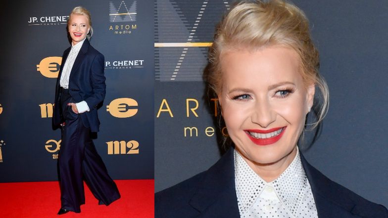 Małgorzata Kożuchowska na premierze filmu "Gdzie diabeł nie może, tam baby pośle"