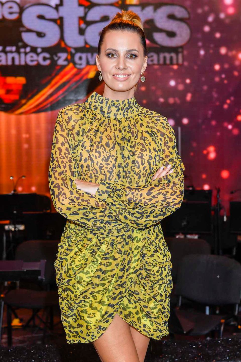 Agnieszka Hyży w sukience w panterkę
