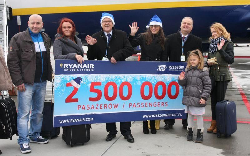 Ryanair - 2,5 miliona pasażerów w Rzeszowie