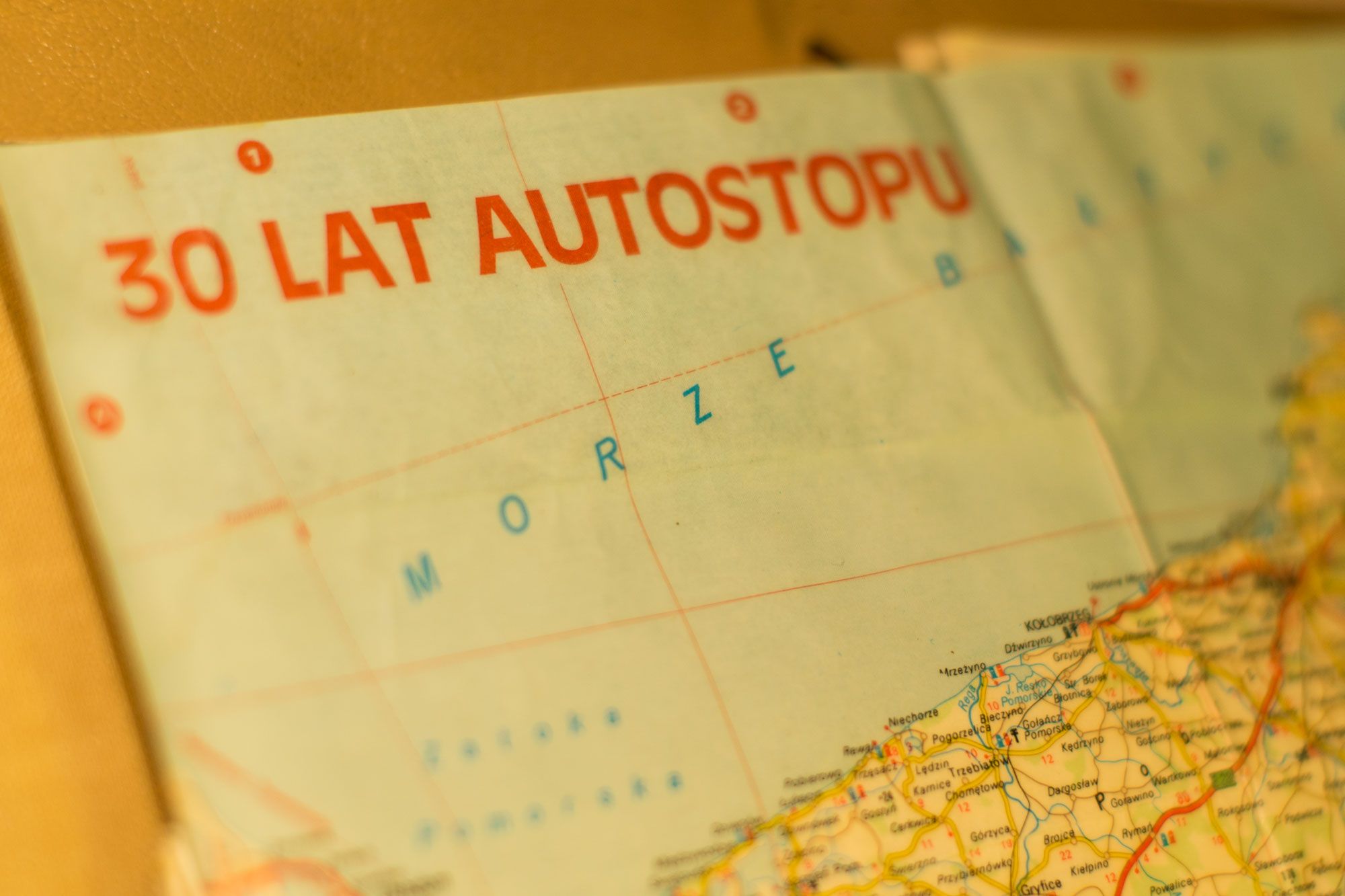 Samochodowa mapa Polski z 1987 roku
