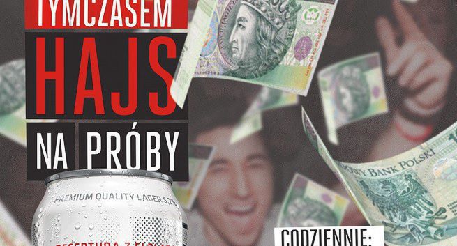 EB z loterią "Tymczasem hajs na próby"