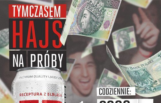 EB z loterią "Tymczasem hajs na próby"