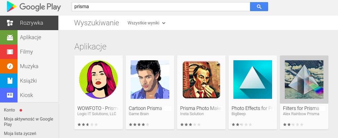 Wszystko, tylko nie Prisma: Google naprawdę musi dopracować swoją wyszukiwarkę
