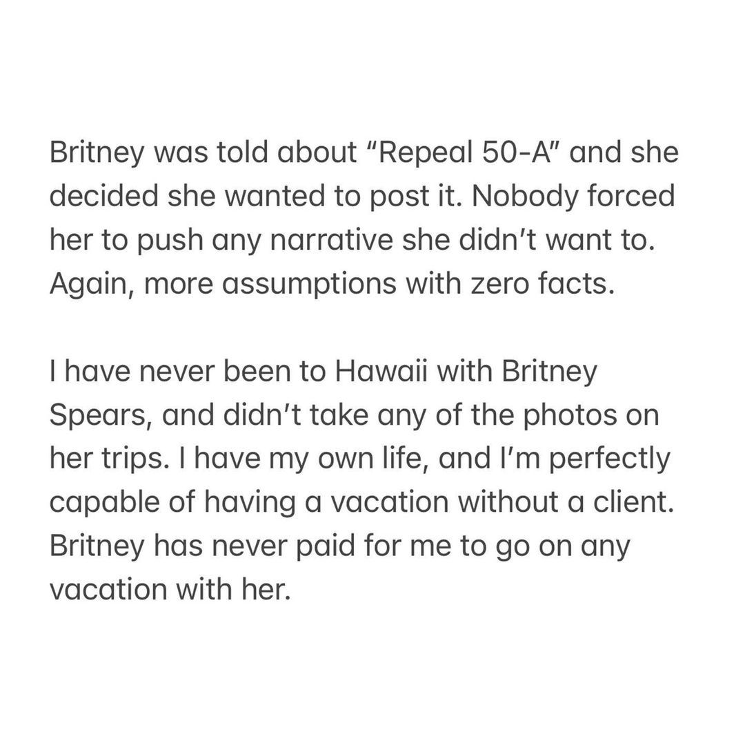 Oświadczenie w sprawie social mediów Britney Spears