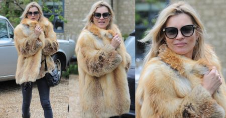 Kate Moss w wielkim futrze! (ZDJĘCIA)