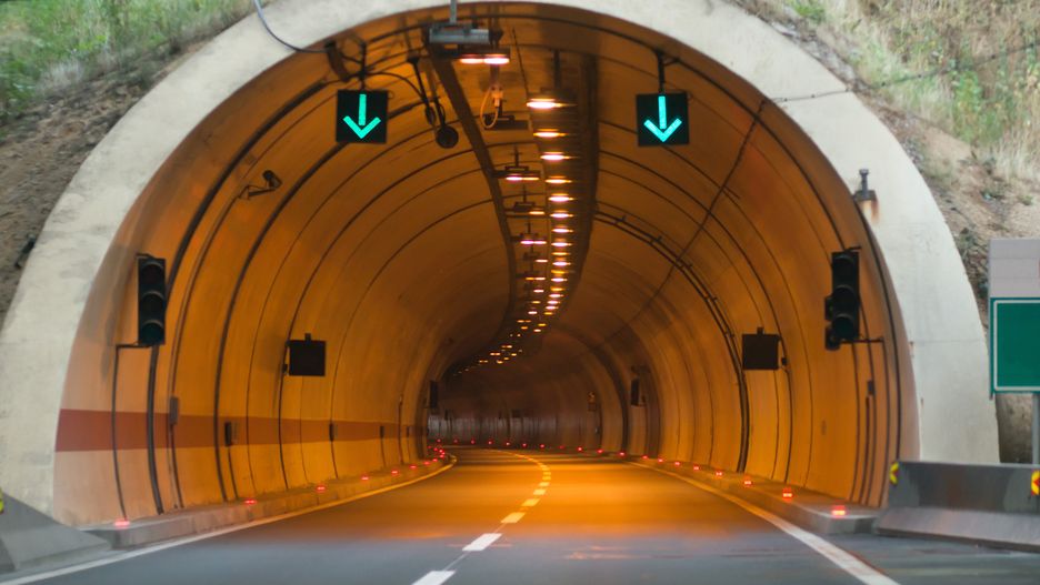 view, line, open, dark, city, long, trip, side, road, urban, route, light, color, drive, empty, space, nobody, travel, modern, motion, tunnel, asphalt, indoors, journey, entrance, outdoors, adventure, equipment, transport, technology, perspective, construction, tunnel light, transportation