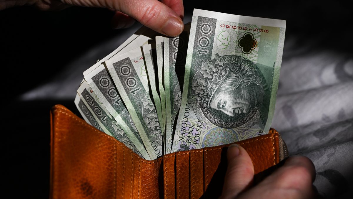 International Currencies In Hand  Financial Illustrations
EDMONTON, CANADA - FEBRUARY 06:
A person holds Polish Zloty banknotes in this photo illustration taken in Edmonton, Alberta, Canada, on February 4, 2025. (Photo by Artur Widak/NurPhoto via Getty Images)
NurPhoto
inflation, polish paper currency, budgeting, fiscal, pzl - polish  zloty, commerce, cash, currency value, cash handling, trade, cost of life, us dollars, capital, banknotes, income, dollars, money