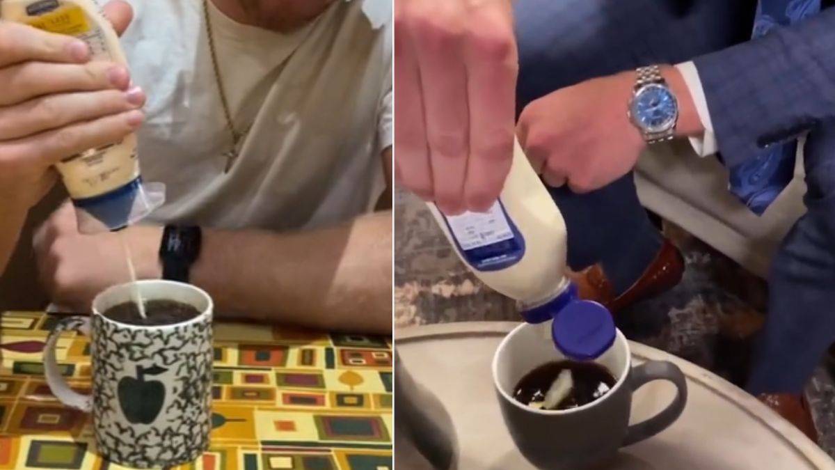 Sportowiec łączy kawę z majonezem