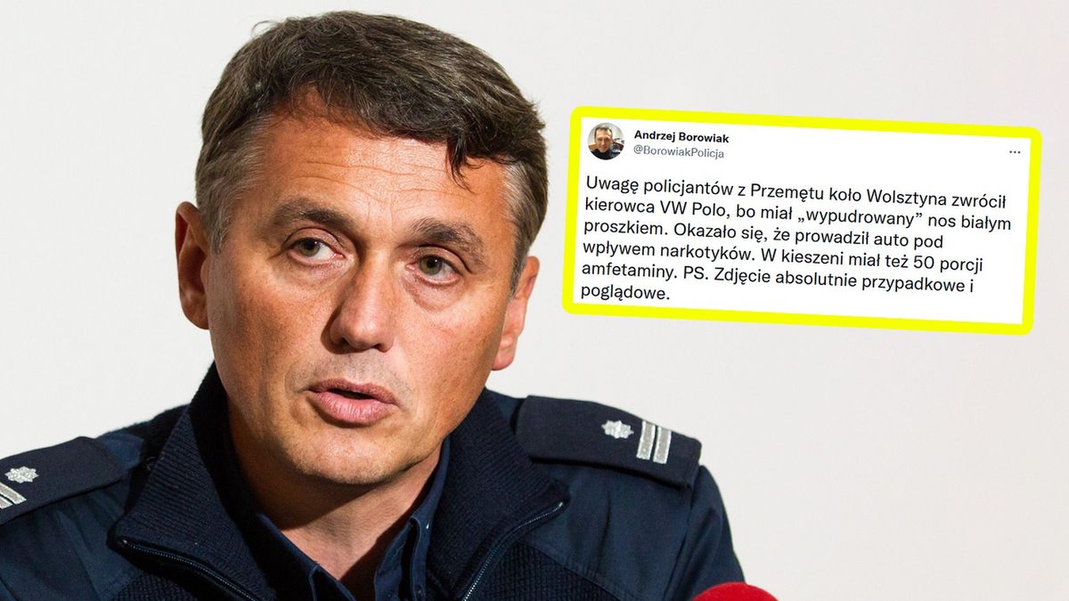 Rzecznik poznańskiej policji Andrzej Borowiak zamieścił niecodzienne zdjęcie "podejrzanego"