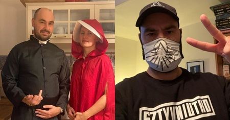 Chory na COVID Jakub Żulczyk w "sutannie" wspiera Strajk Kobiet: "Trzymajcie się"