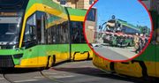 Poważny wypadek w Poznaniu. Zderzenie autobusu i tramwaju