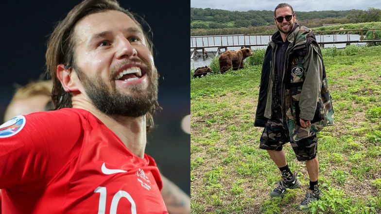 Grzegorz Krychowiak chwali się spotkaniem z niedźwiedziem