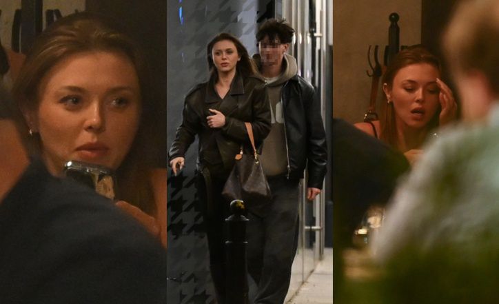 Joanna Opozda na spotkaniu ze znajomym