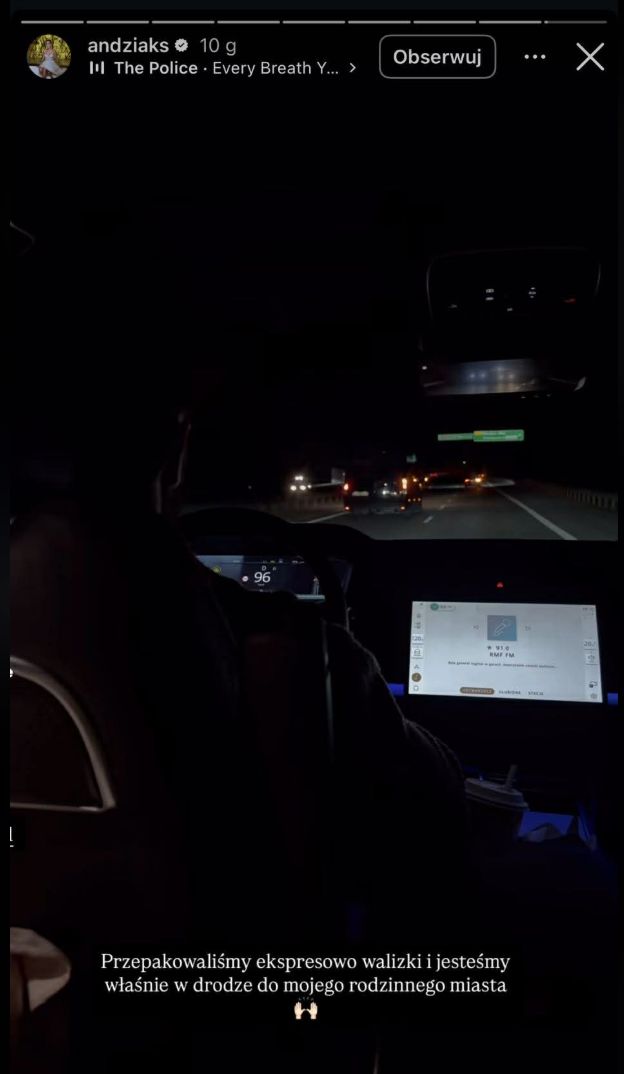 Andziaks pokazała zdjęcie z trasy do rodzinnej miejscowości