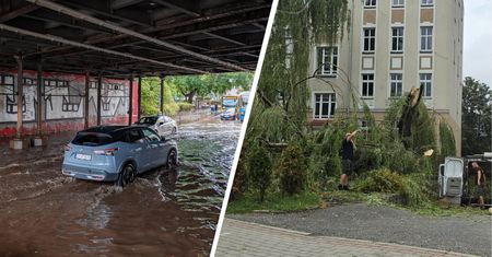 Zawaliła się ściana fabryki, ewakuowano obozy. Wrocław kompletnie sparaliżowany